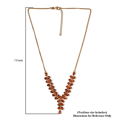 Santa Ana Madeira Citrine Cluster Necklace 18 Inches in Vermeil Yellow Gold Over Sterling Silver 13.40 ctw