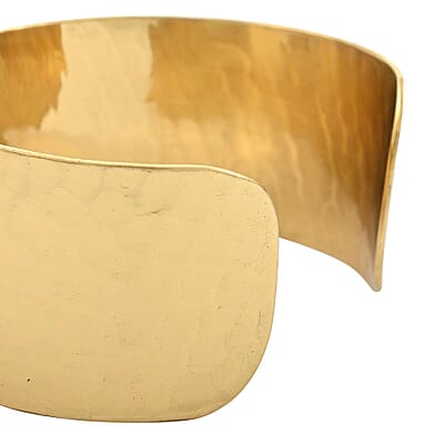 Plain Cuff Bracelet in Goldtone (7 In)