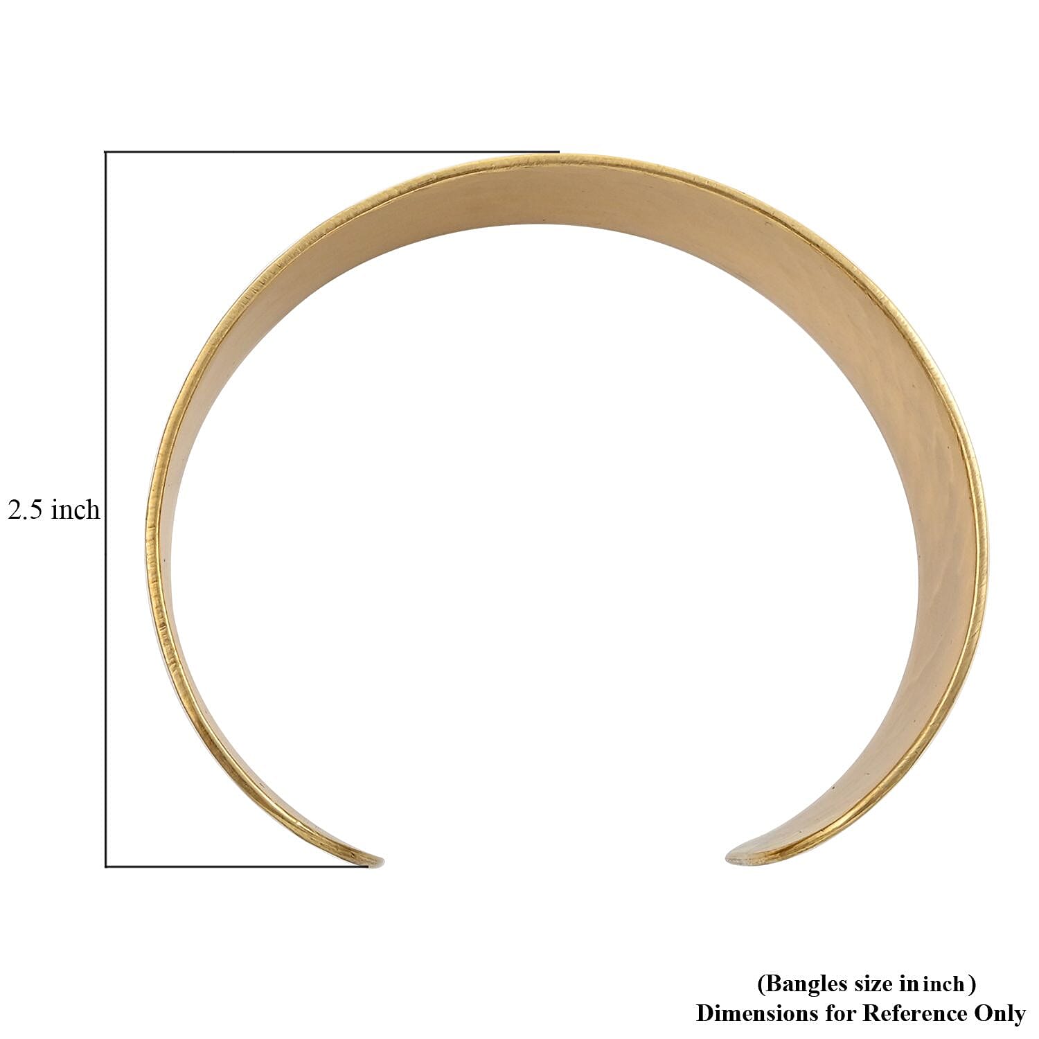 Plain Cuff Bracelet in Goldtone (7 In)