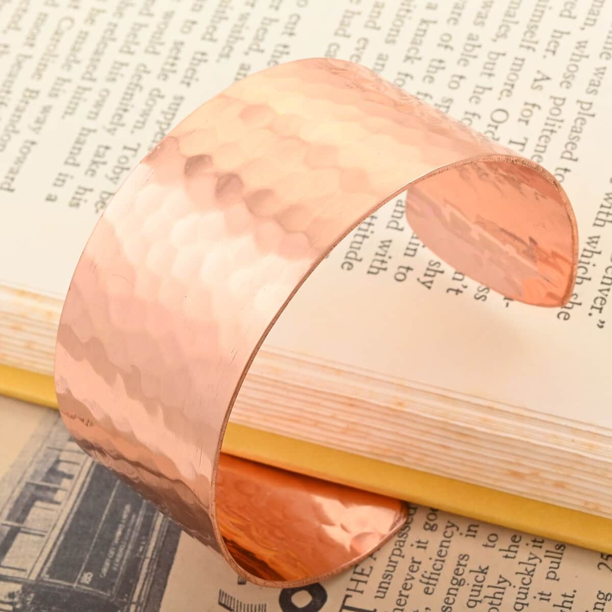 Plain Cuff Bracelet in Rosetone (7 In) image number 1