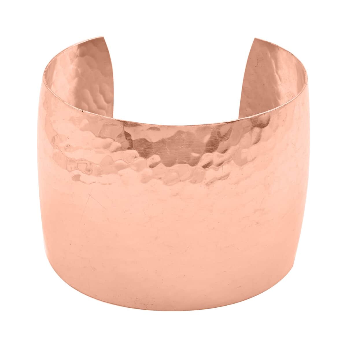 Hammered Cuff Bracelet in Rosetone (7 In) image number 0