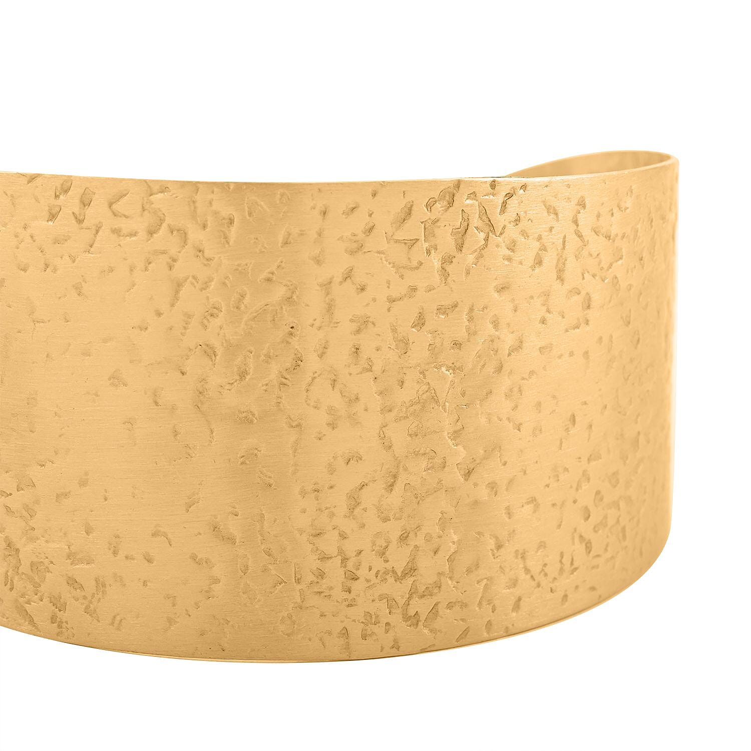 Textured Cuff Bracelet in Goldtone (7.0In)