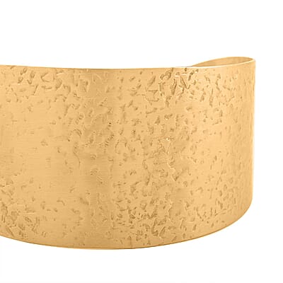 Textured Cuff Bracelet in Goldtone (7.0In)