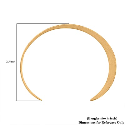 Textured Cuff Bracelet in Goldtone (7.0In)