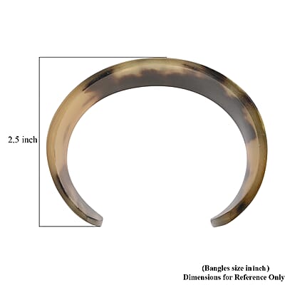 Buffalo Horn Cuff Bracelet in Goldtone (6.75 in)