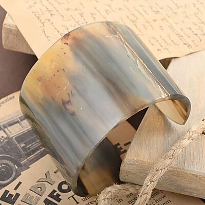 Buffalo Horn Cuff Bracelet (6.75 In)
