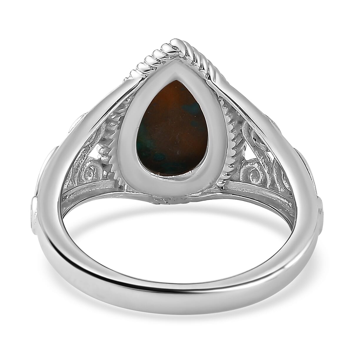 Sierra Nevada Turquoise Solitaire Ring in Platinum Over Sterling Silver (Size 5.75) 2.65 ctw