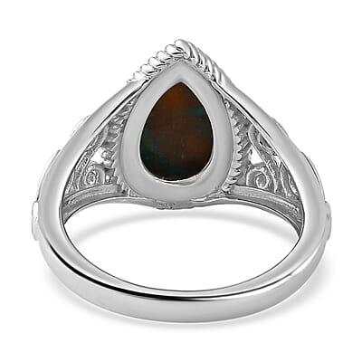 Sierra Nevada Turquoise Solitaire Ring in Platinum Over Sterling Silver (Size 5.75) 2.65 ctw