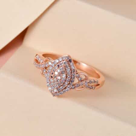 Natural Pink Diamond Ring in Vermeil Rose Gold Over Sterling Silver (Size 10.0) 0.33 ctw image number 1