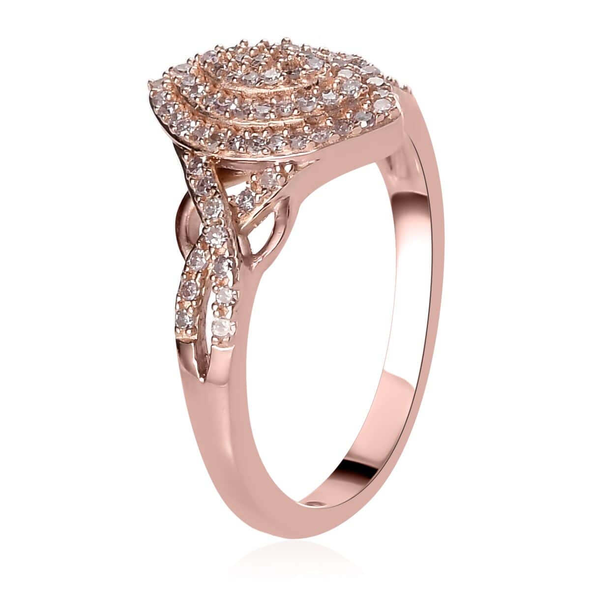 Natural Pink Diamond Ring in Vermeil Rose Gold Over Sterling Silver 0.33 ctw image number 3