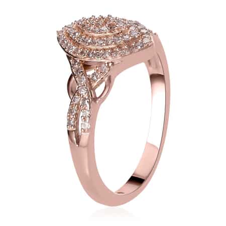Natural Pink Diamond Ring in Vermeil Rose Gold Over Sterling Silver (Size 10.0) 0.33 ctw image number 3