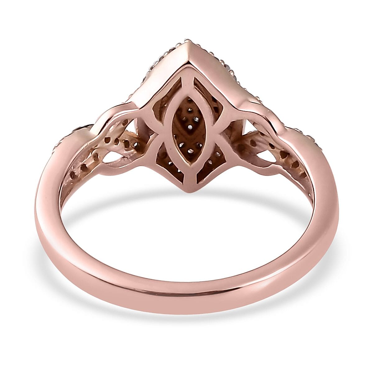 Natural Pink Diamond Ring in Vermeil Rose Gold Over Sterling Silver (Size 8.0) 0.33 ctw image number 4