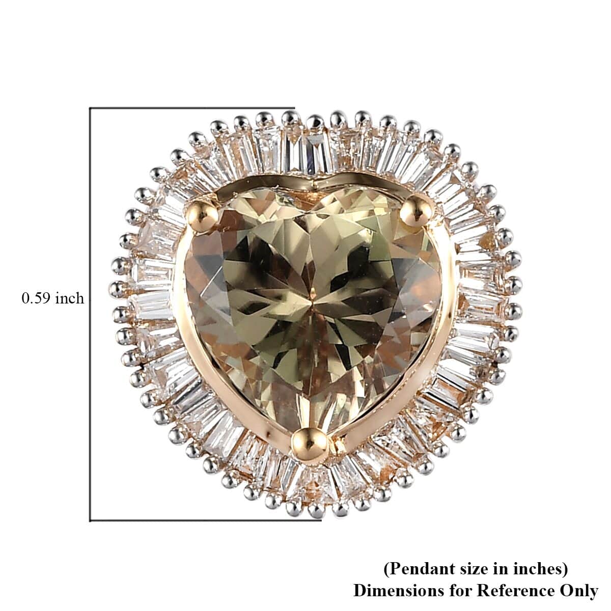 ILIANA 18K Yellow Gold AAA Turkizite and G-H SI Diamond Pendant 2.50 ctw image number 4