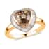 ILIANA 18K Yellow Gold AAA Turkizite and G-H SI Diamond Heart Halo Ring 4.65 Grams 2.45 ctw image number 0