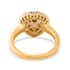 ILIANA 18K Yellow Gold AAA Turkizite and G-H SI Diamond Heart Halo Ring 4.65 Grams 2.45 ctw image number 4
