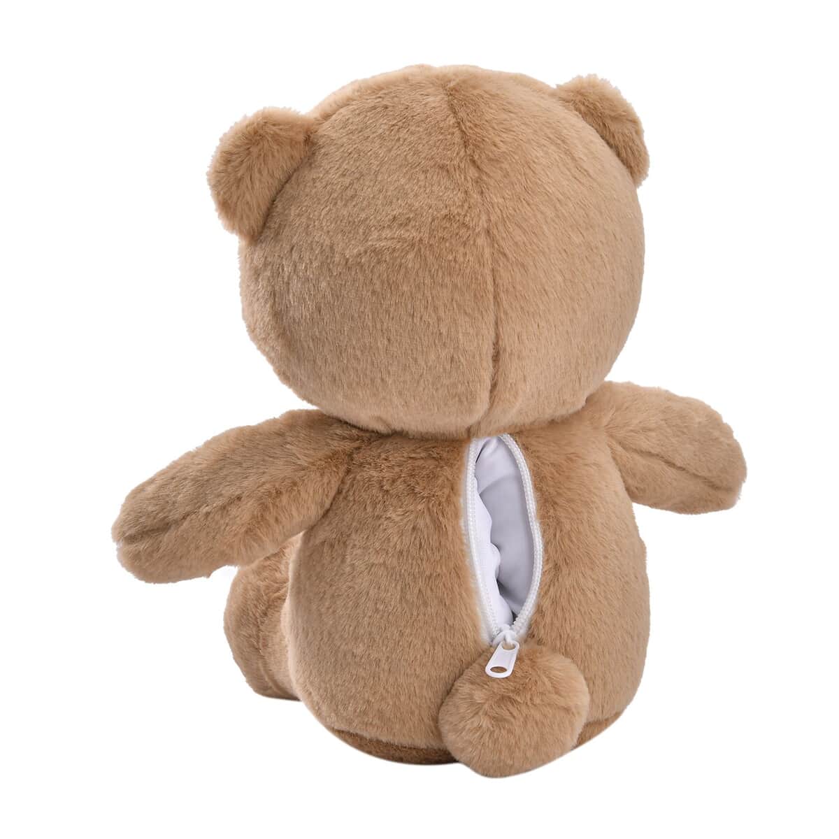 Light Brown Teddy Bear Toy with Zipper Bag , Cute Teddy Bear Bag , Zipper Pouch Bag image number 4