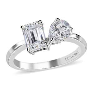 Luxoro 10K White Gold Moissanite Ring (Size 6.0) 1.75 ctw