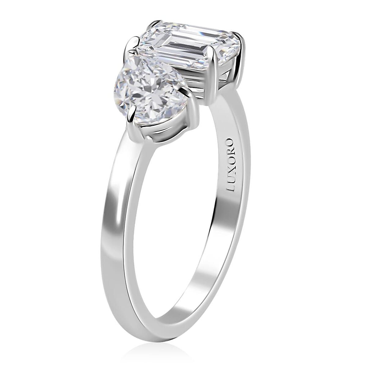 Luxoro Moissanite 1.75 ctw Ring in 10K White Gold (Size 7.0) image number 3