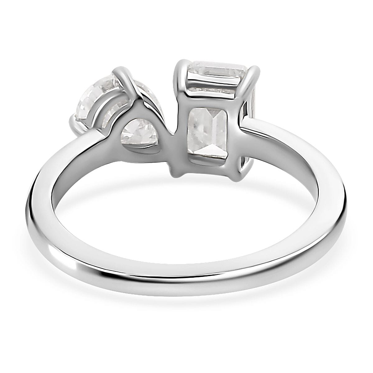 Luxoro Moissanite 1.75 ctw Ring in 10K White Gold (Size 7.0) image number 4