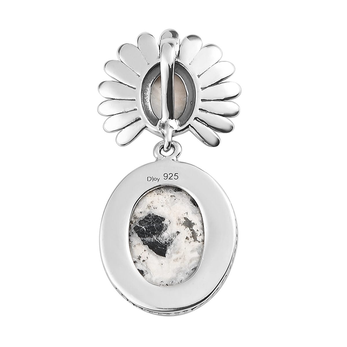 White Buffalo Pendant in Sterling Silver 10.50 ctw