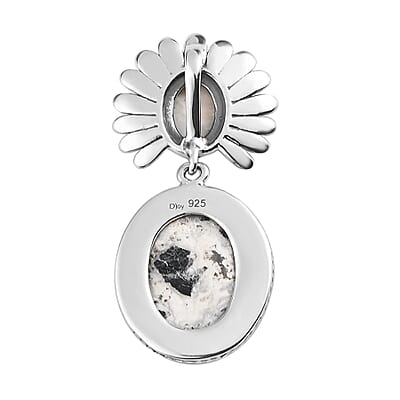 White Buffalo Pendant in Sterling Silver 10.50 ctw