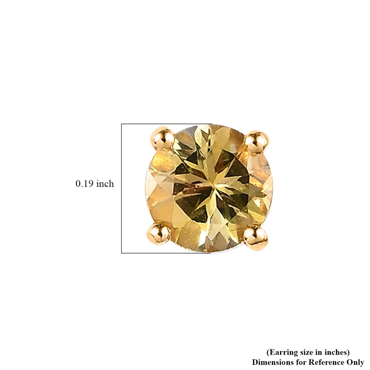 Golden Tanzanite Solitaire Stud Earrings in Vermeil Yellow Gold Over Sterling Silver 1.00 ctw image number 4