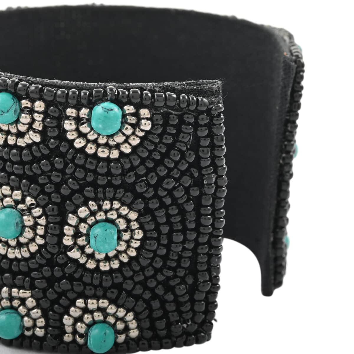 Glass Seed Beaded Cuff Bracelet image number 2