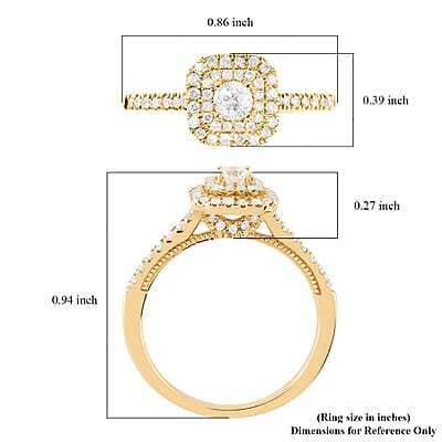 14K Yellow Gold Diamond Ring (Size 10.0) 0.50 ctw