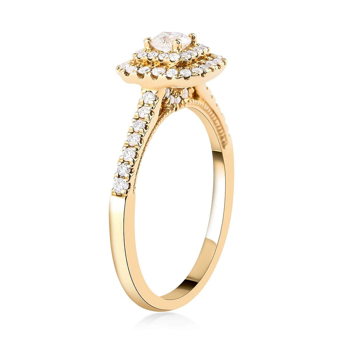 14K Yellow Gold Diamond Ring (Size 7.0) 0.50 ctw image number 3