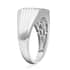 Blue Diamond Men's Ring in Rhodium & Platinum Over Sterling Silver (Size 10.0) 8.35 Grams 1.00 ctw image number 3
