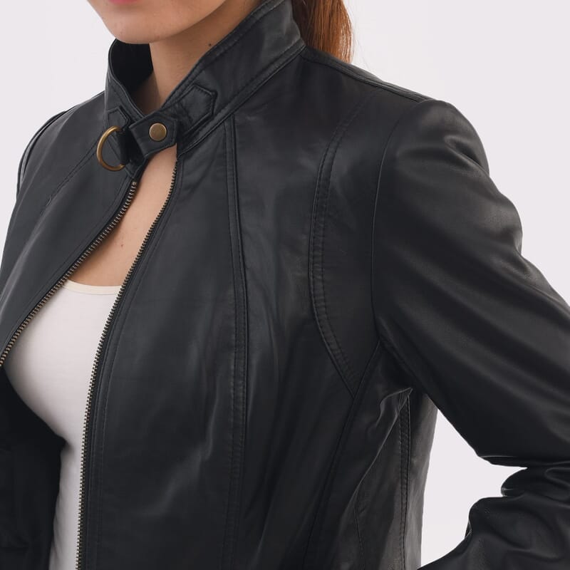 Brown Genuine Leather Jacket - M