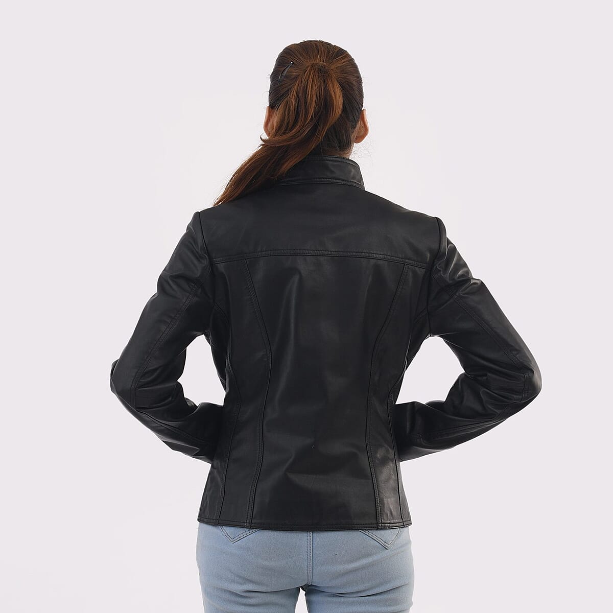 Black Genuine Leather Jacket - XXL image number 1