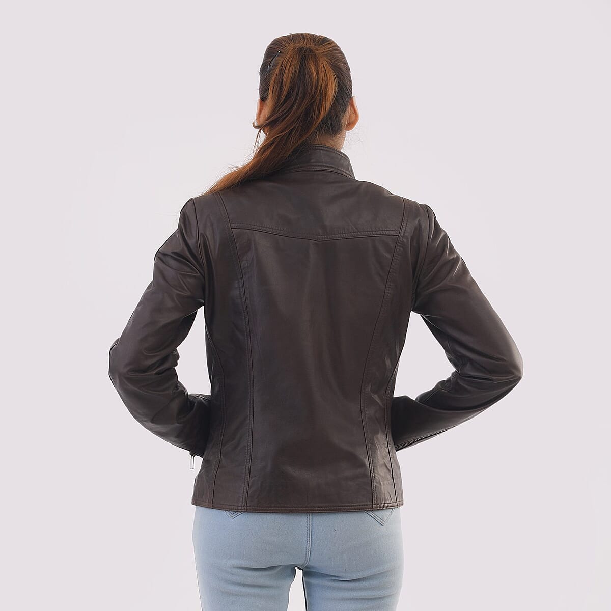 Brown Genuine Leather Jacket - XXL image number 1