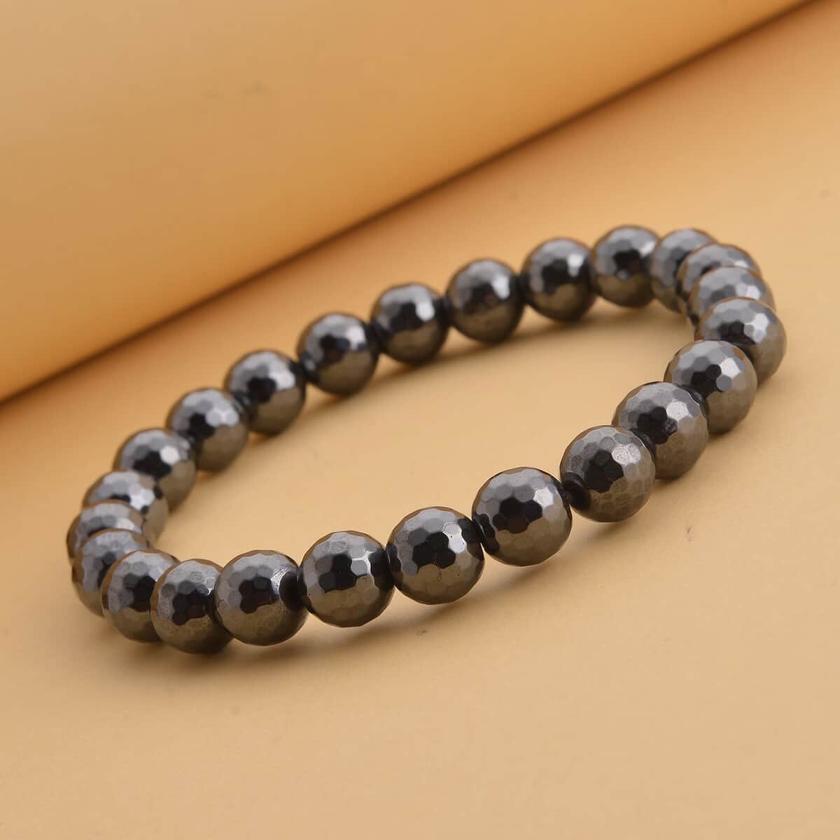 One Time Only Hematite Beaded Stretch Bracelet 150.00 ctw image number 1
