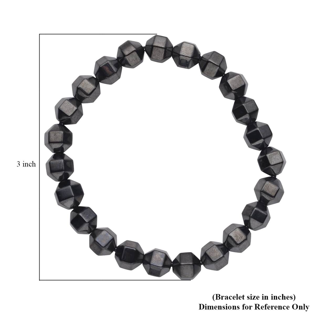 Hematite Fancy Beaded Stretch Bracelet 155.00 ctw image number 4