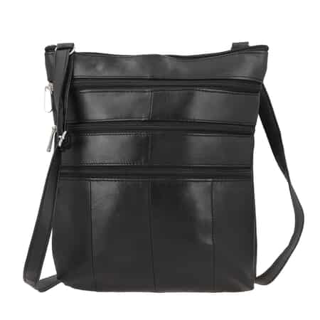 Genuine Leather Black Sling Bag for Women Cross Body Women 