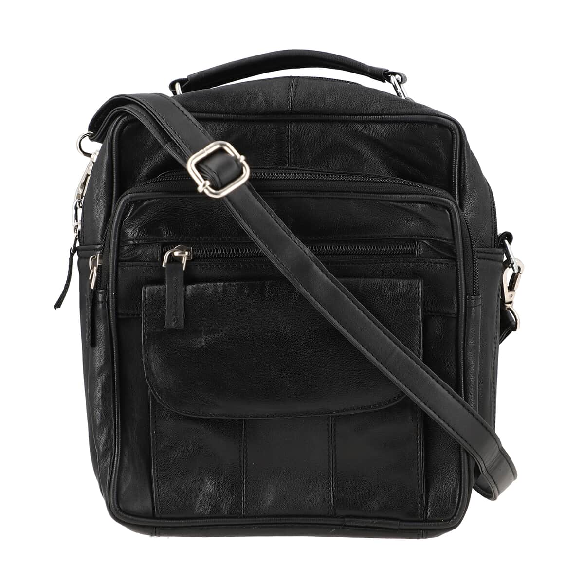 Black Genuine Leather Backpack Bag image number 0