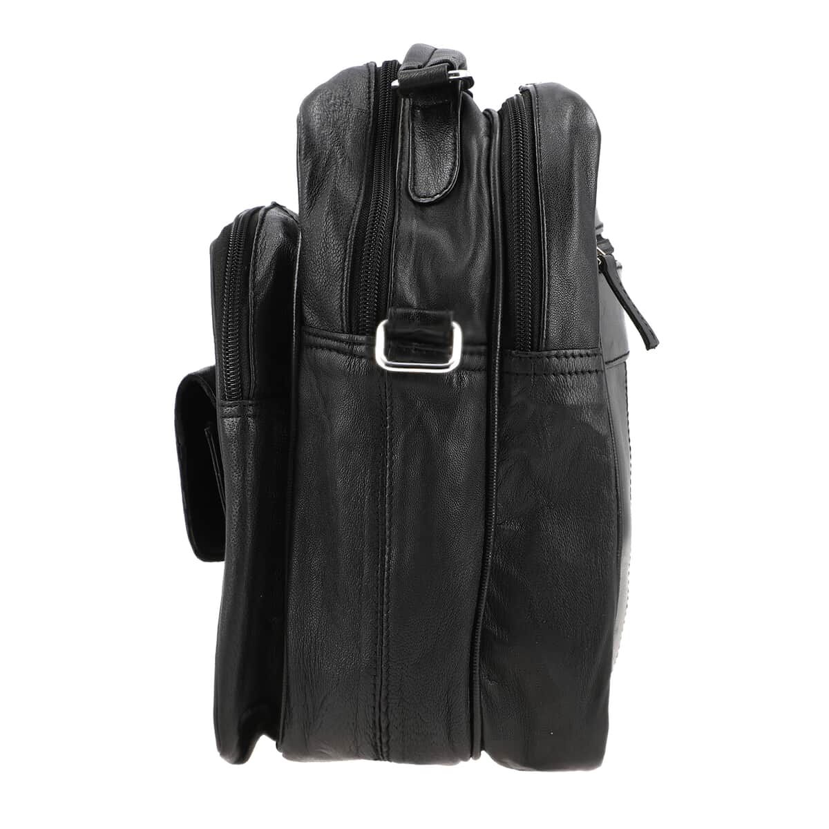 Black Genuine Leather Backpack Bag image number 5