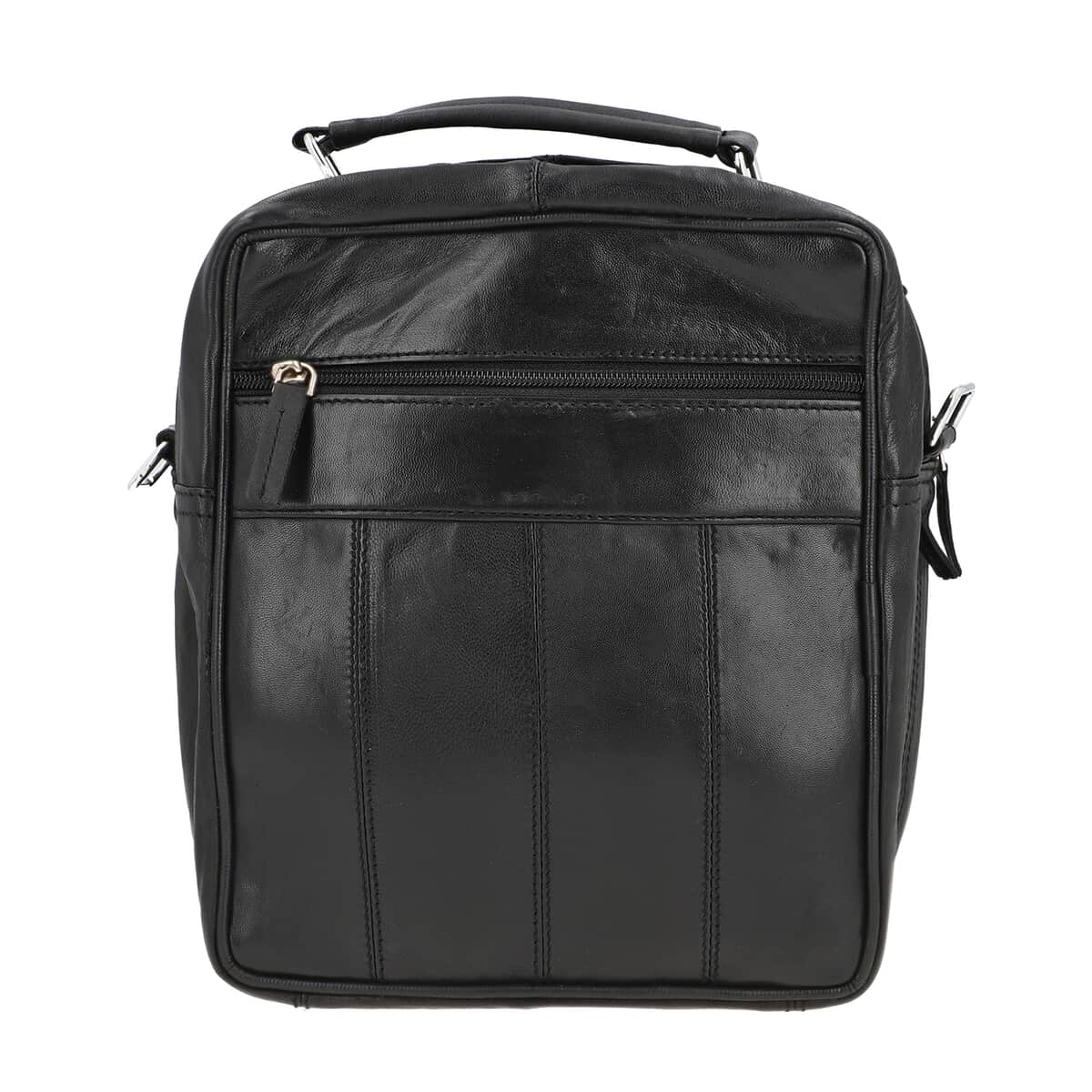 Black Genuine Leather Backpack Bag image number 6