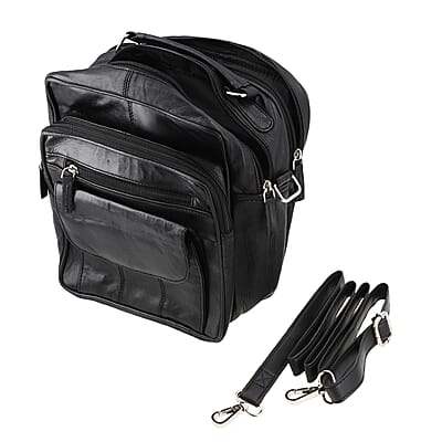 Black Genuine Leather Backpack Bag