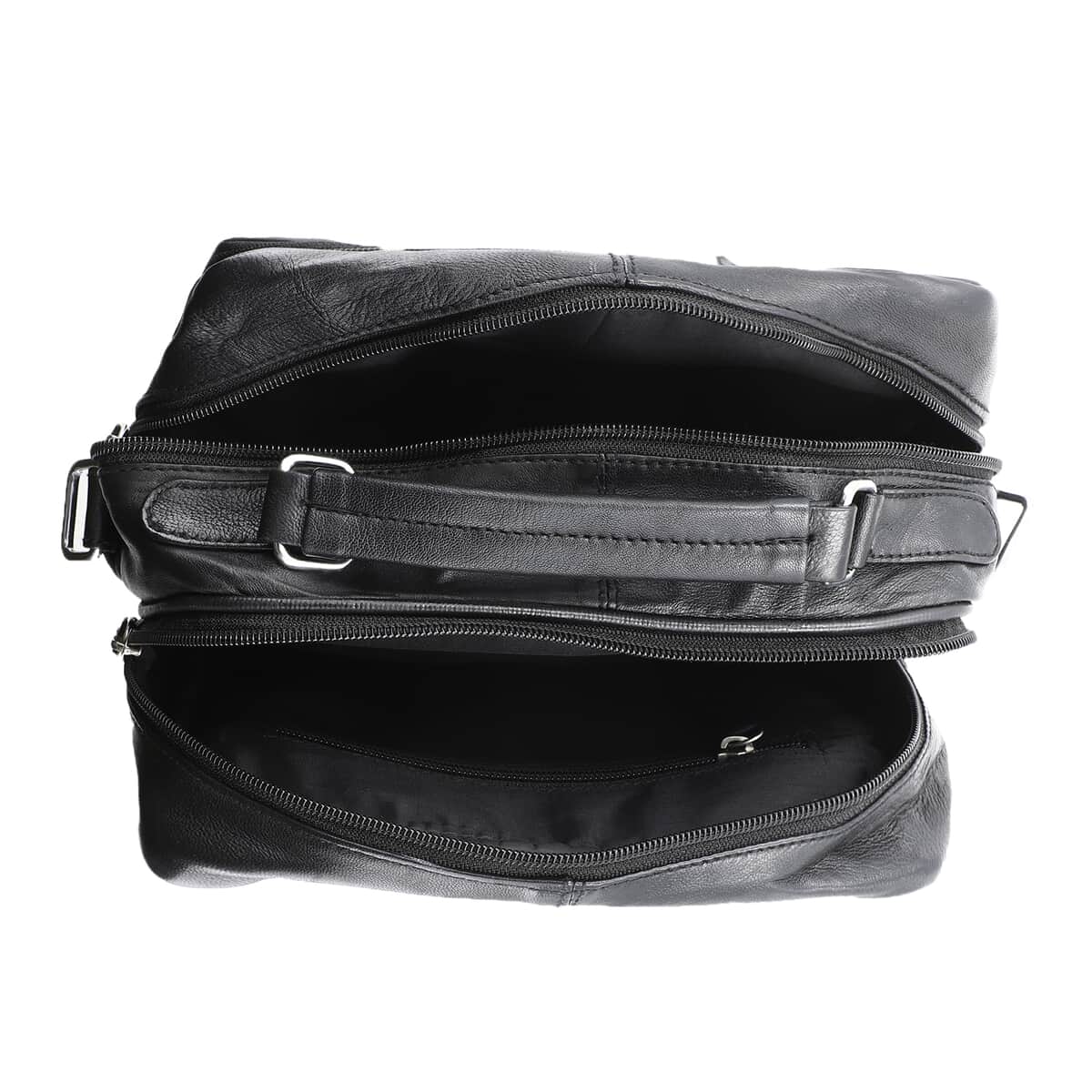 Black Genuine Leather Backpack Bag image number 8