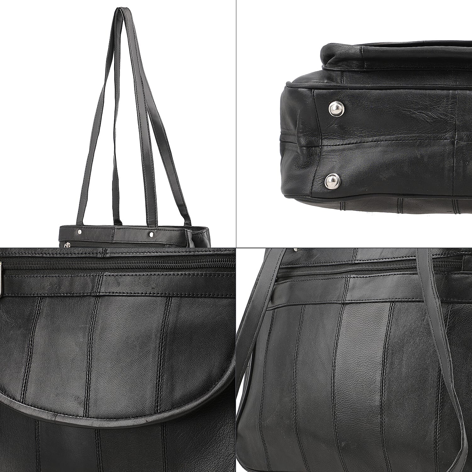 La Marey Black Genuine Leather Shoulder Bag