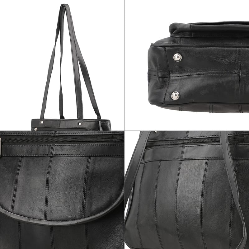 La Marey Black Genuine Leather Shoulder Bag