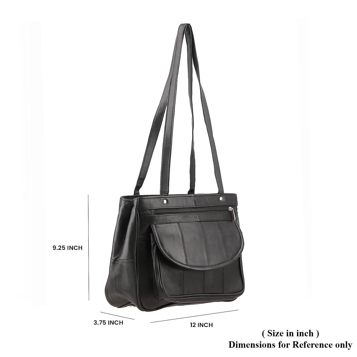 La Marey Black Genuine Leather Shoulder Bag