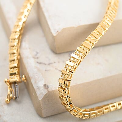 NY Closeout 10K Yellow Gold Diamond Tennis Bracelet (7.50 In) 12.3 Grams 1.00 ctw