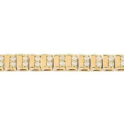 NY Closeout 10K Yellow Gold Diamond Tennis Bracelet (7.50 In) 12.3 Grams 1.00 ctw