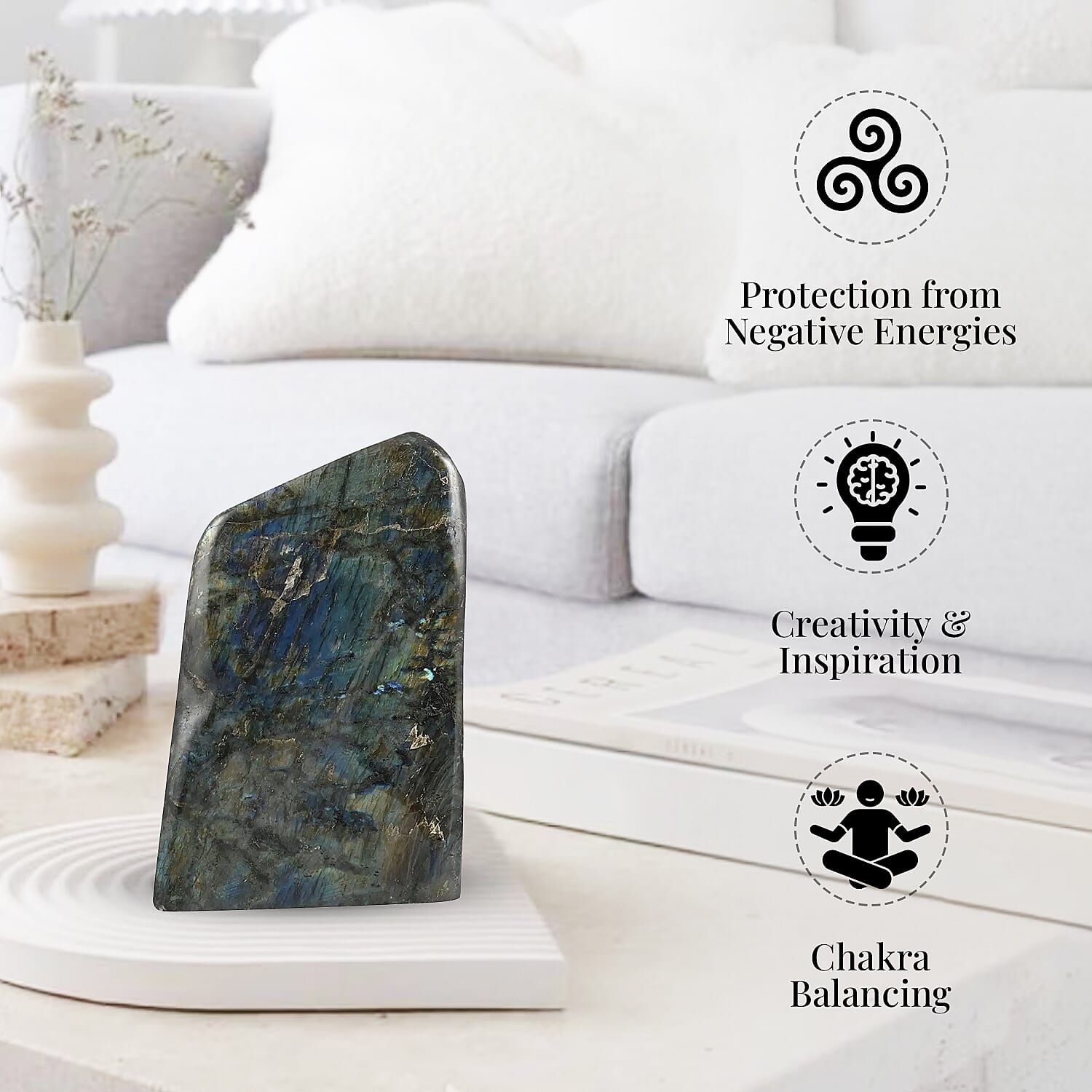 Labradorite Free Form -XL Approx. 40000ctw | Decorative Gemstone Figurine | Home Decor Items | Decoration Items