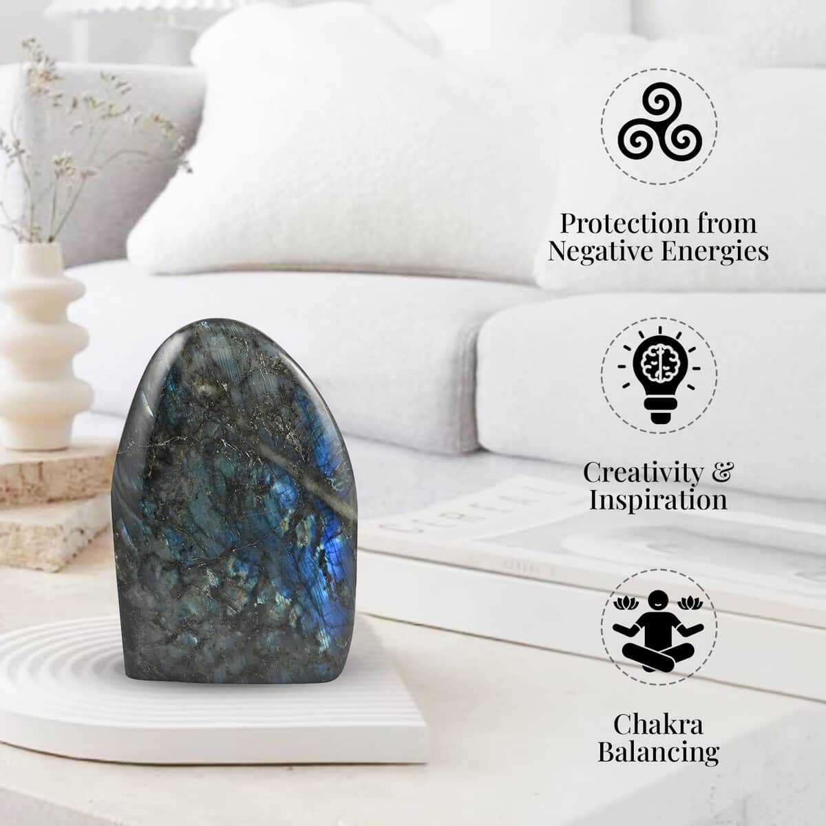 Labradorite Free Form Decorative Gemstone Figurine For Home And Office Decor, Unique Decoration Item -L 8-12 Kg Approx. 35000ctw image number 1