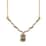 AAA Turkizite and White Zircon Necklace 18 Inches in Vermeil Yellow Gold Over Sterling Silver 1.65 ctw