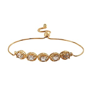 AAA Turkizite Bolo Bracelet in Vermeil Yellow Gold Over Sterling Silver 2.60 ctw